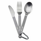 Esbit dreiteiliges Titan Besteck mit Karabiner