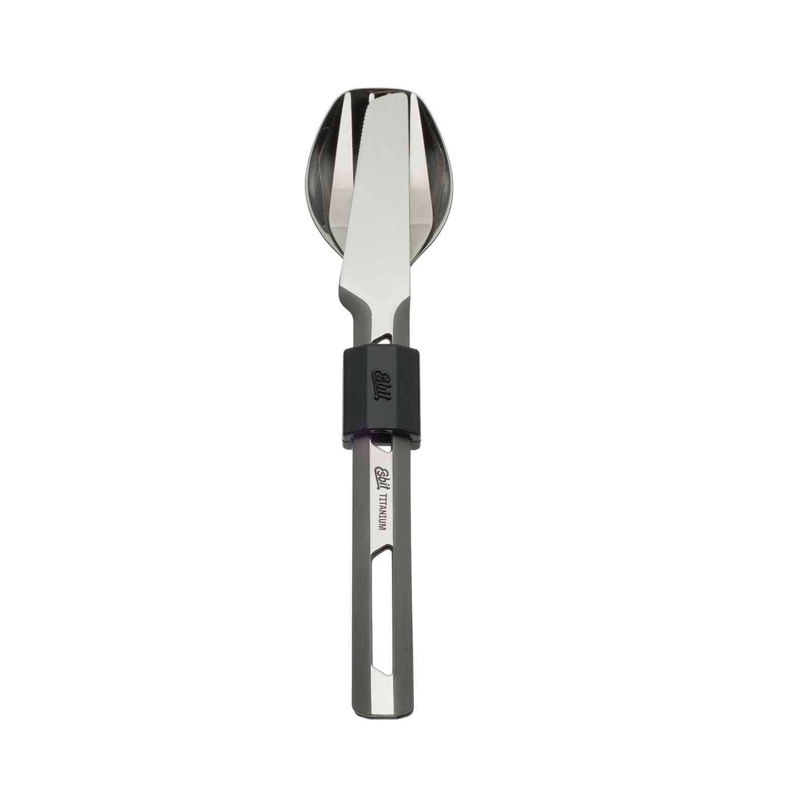 Esbit Camping Besteck Set mit Manschette zusammengesteckt