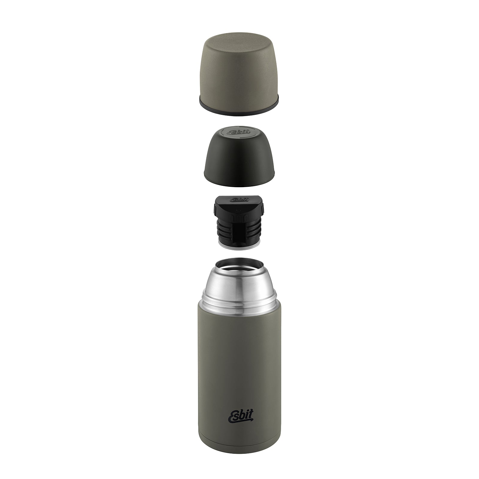 Esbit CLASSIC Isolierflasche Grün schwebend Deckel und Verschluss