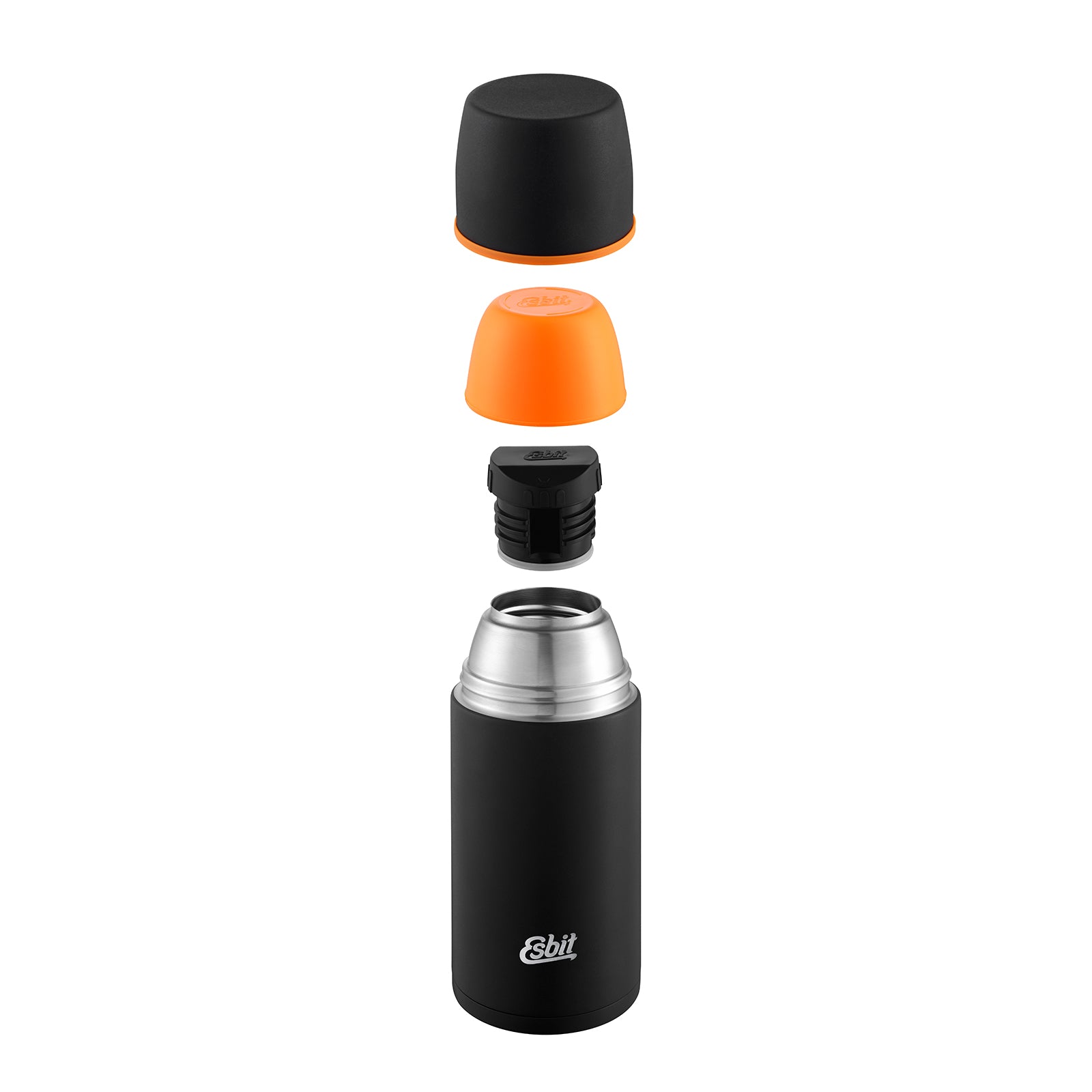 Esbit CLASSIC Isolierflasche Schwarz schwebend Deckel und Verschluss