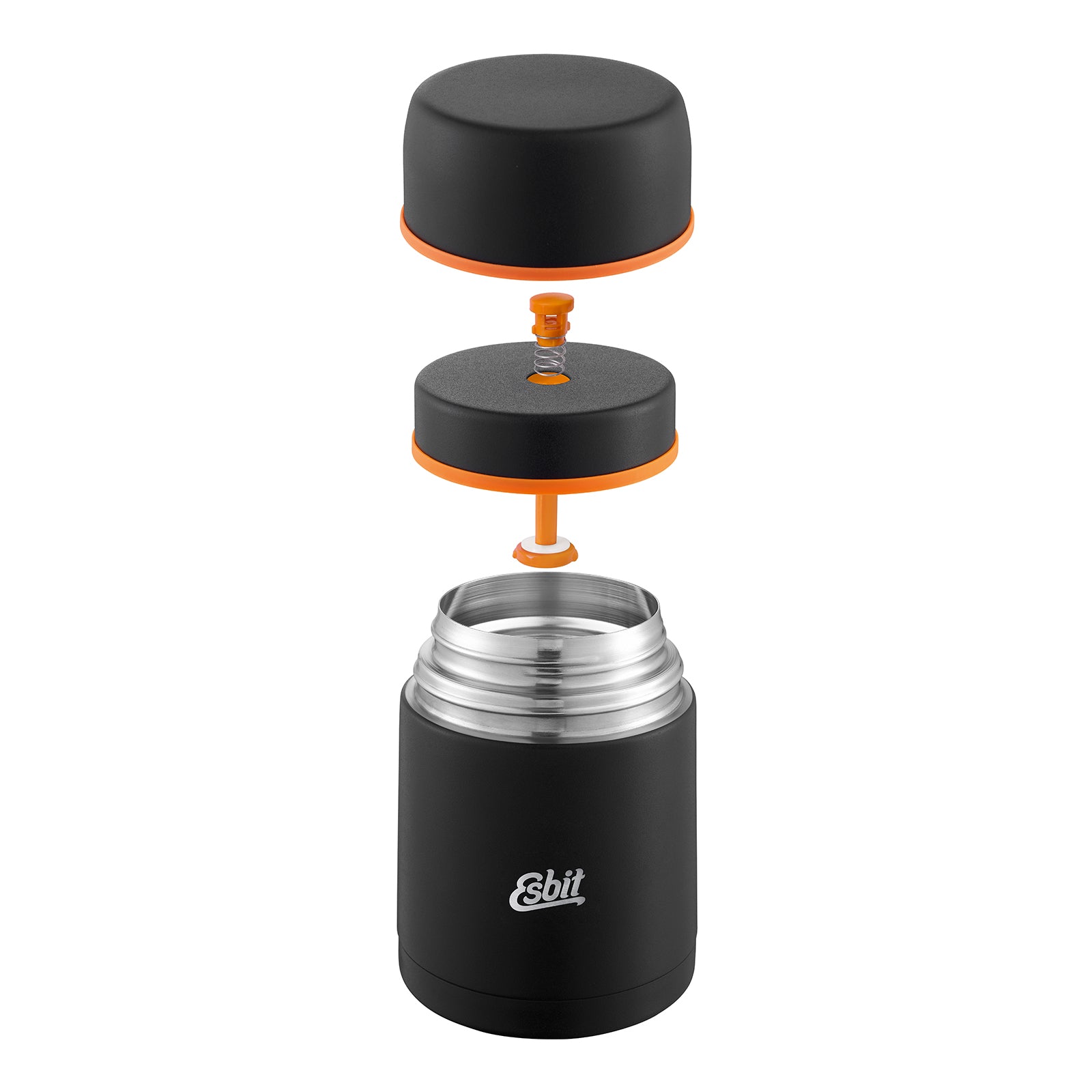 Esbit CLASSIC Thermobehälter Schwarz schwebend mit Deckel und Verschluss