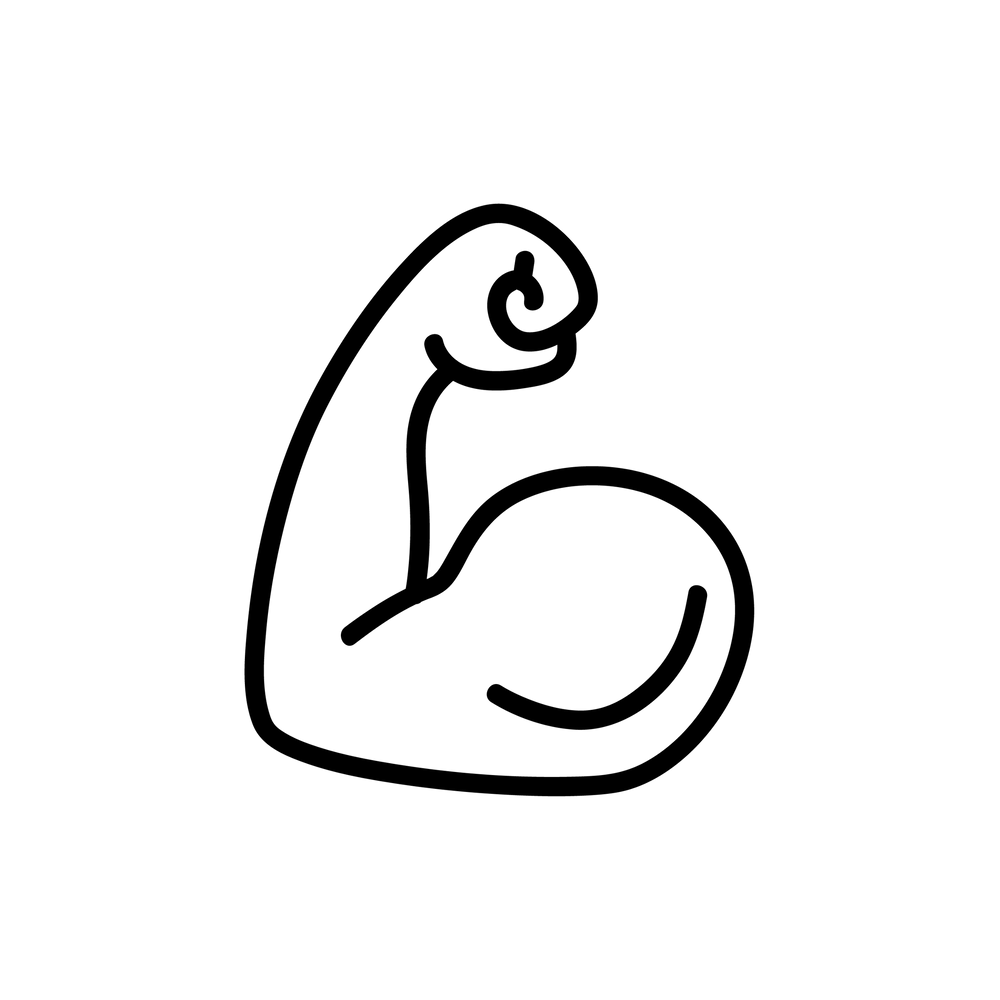 Esbit Icon in Schwarz zeigt einen Arm als Piktogramm.