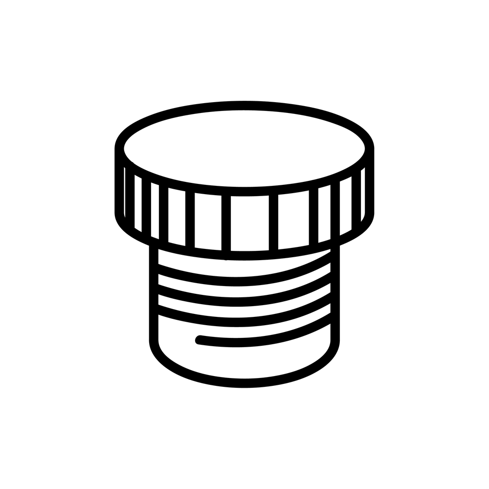 Esbit Icon in Schwarz zeigt den Drehverschluss für MAJORIS und SCULPTOR Isolierflaschen als Piktogramm.