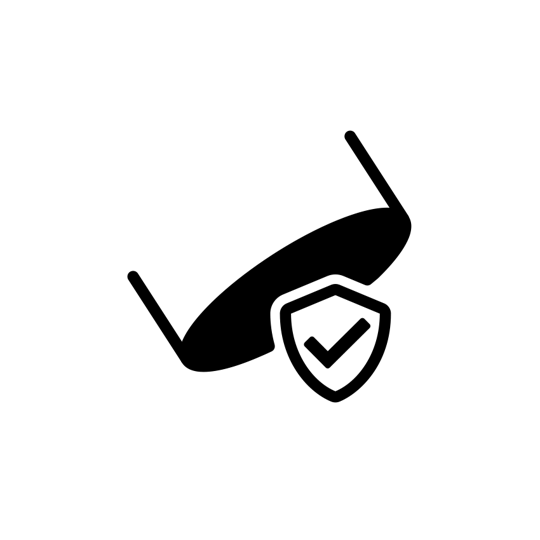 Esbit Icon in Schwarz zeigt ein rutschfestes Schutz-Pad als Piktogramm.
