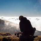 Esbit Camping Kaffeekocher Edelstahl 200 ml beim Kochen auf Berg