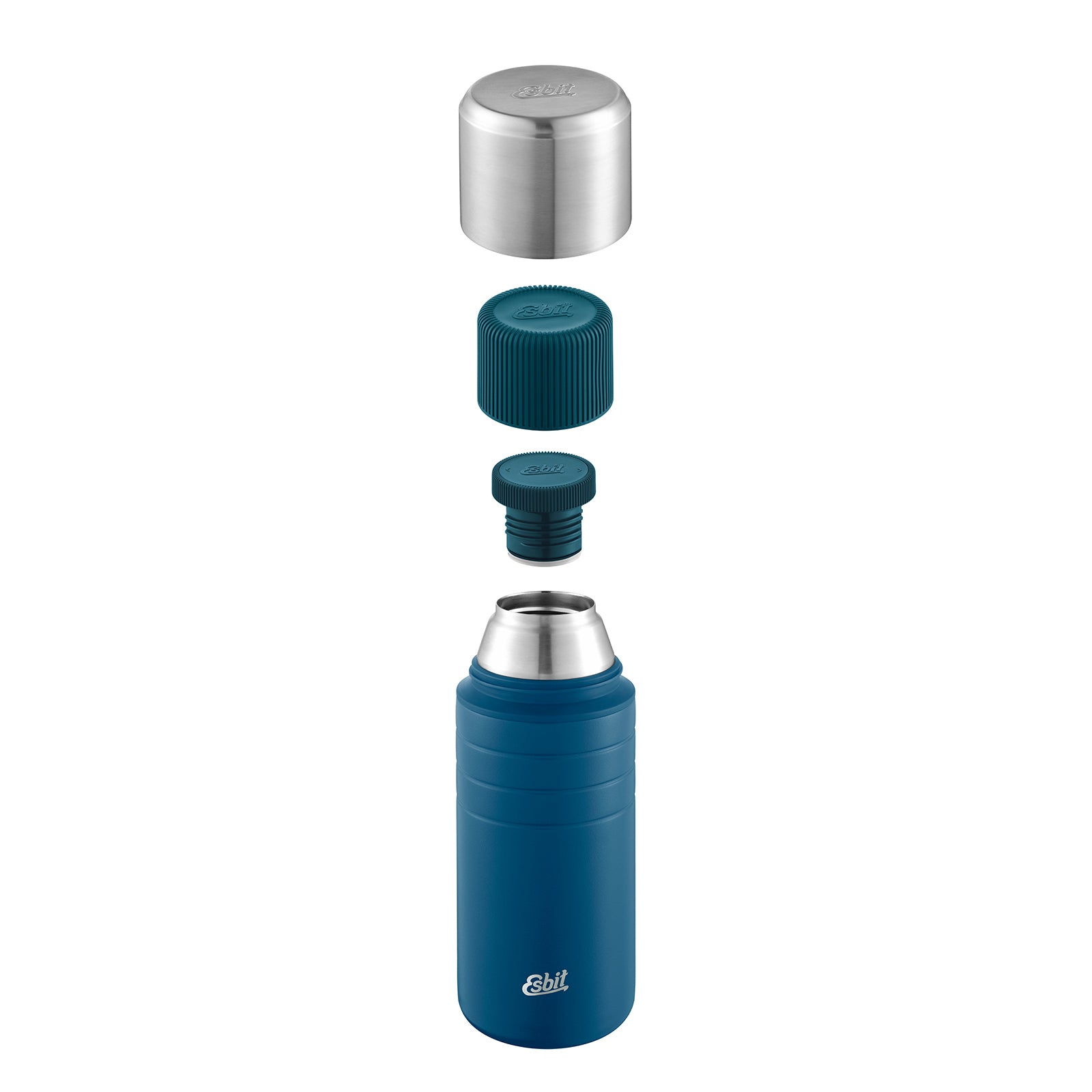 Esbit MAJORIS Isolierflasche Blau schwebend Deckel und Verschluss
