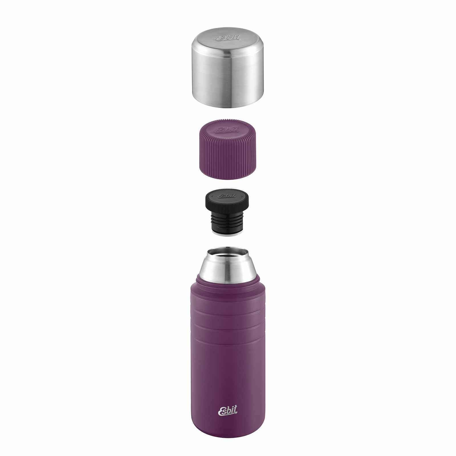 Esbit MAJORIS Isolierflasche Lila schwebend Deckel und Verschluss