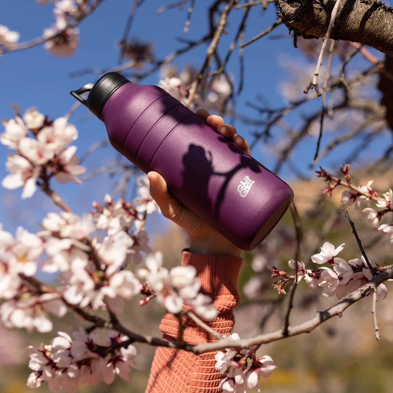 Esbit MAJORIS Edelstahl Trinkflasche Lila 1000 ml im Frühling