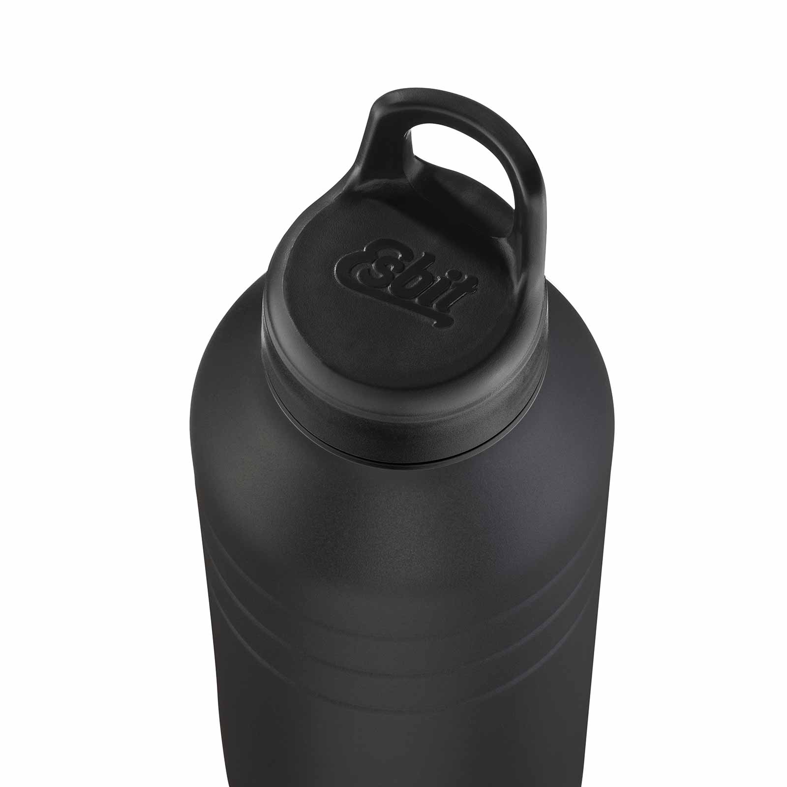 Esbit MAJORIS Edelstahl Trinkflasche Schwarz 1000 ml von oben