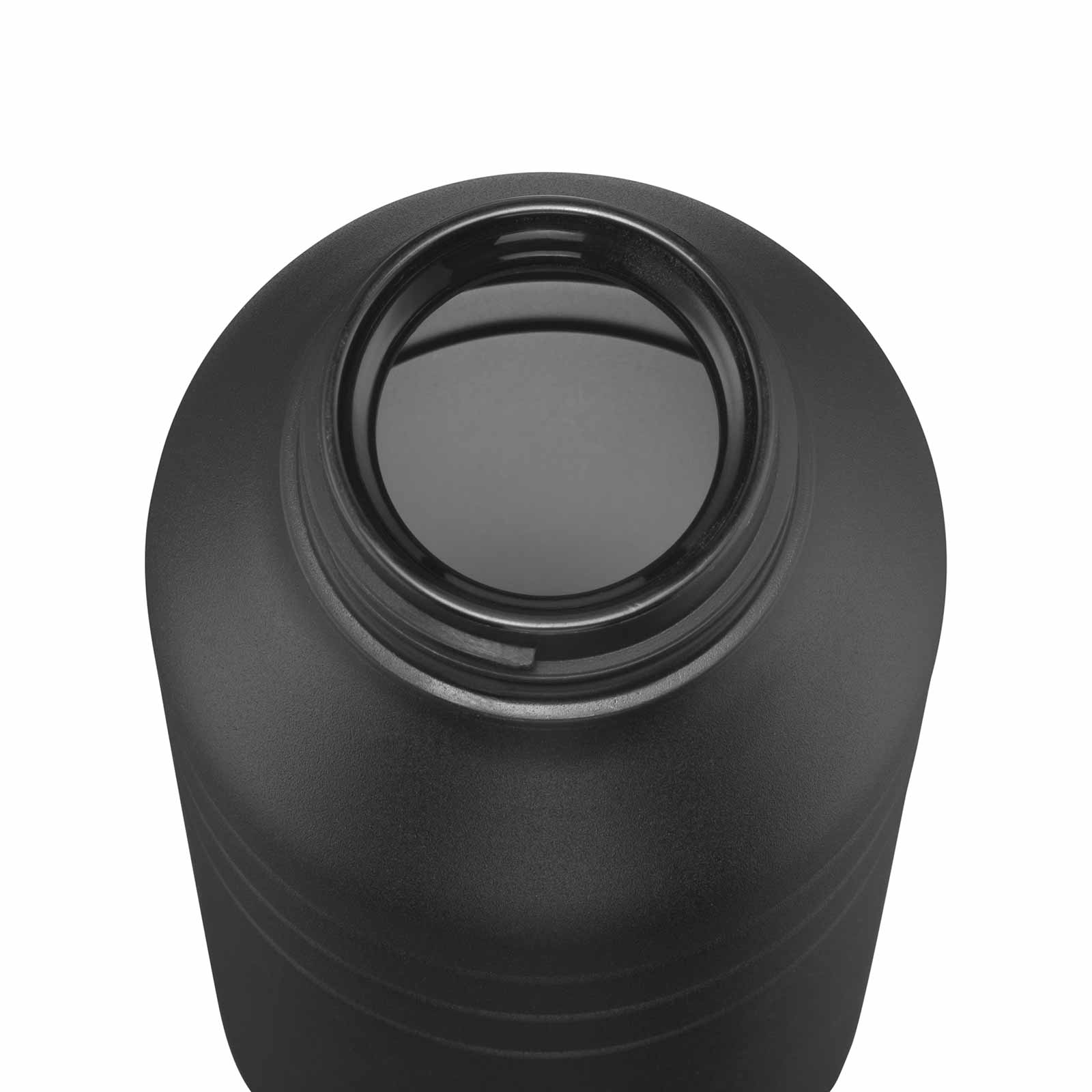 Esbit MAJORIS Edelstahl Trinkflasche Schwarz 1000 ml geöffnet von oben