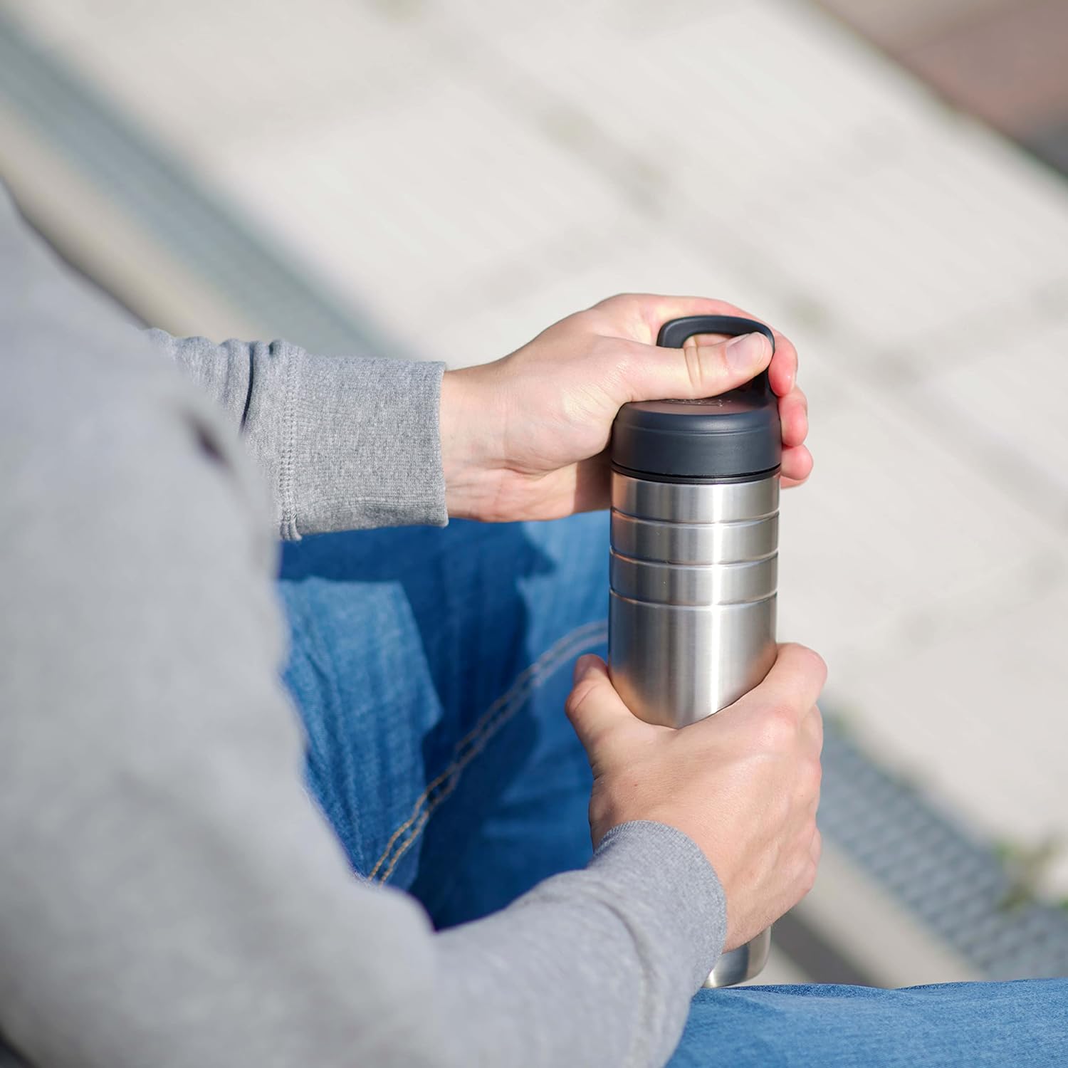 Esbit MAJORIS Thermo Trinkflasche Edelstahl bei Pause