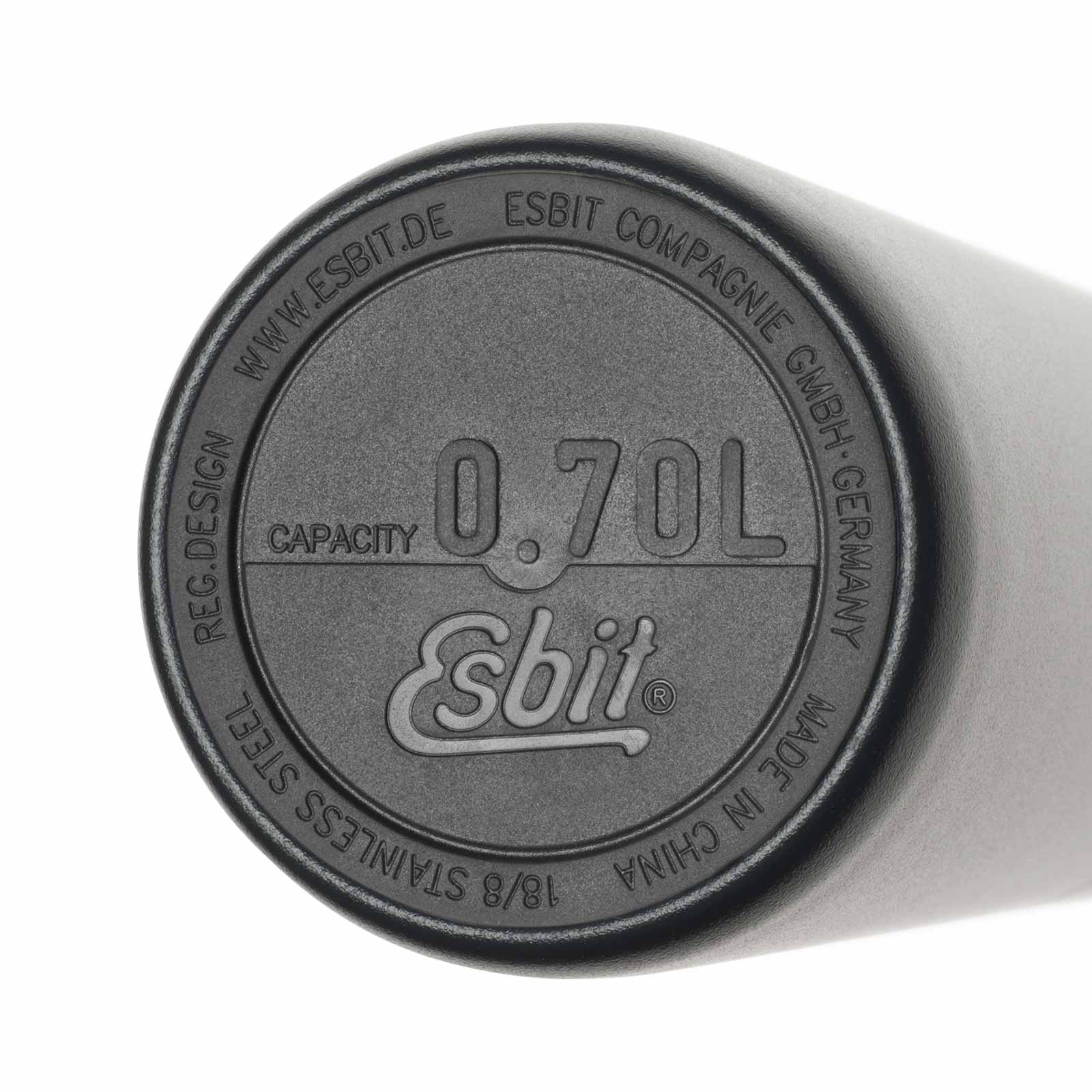 Esbit MAJORIS Thermo Trinkflasche Schwarz 700 ml mit Schutzpad