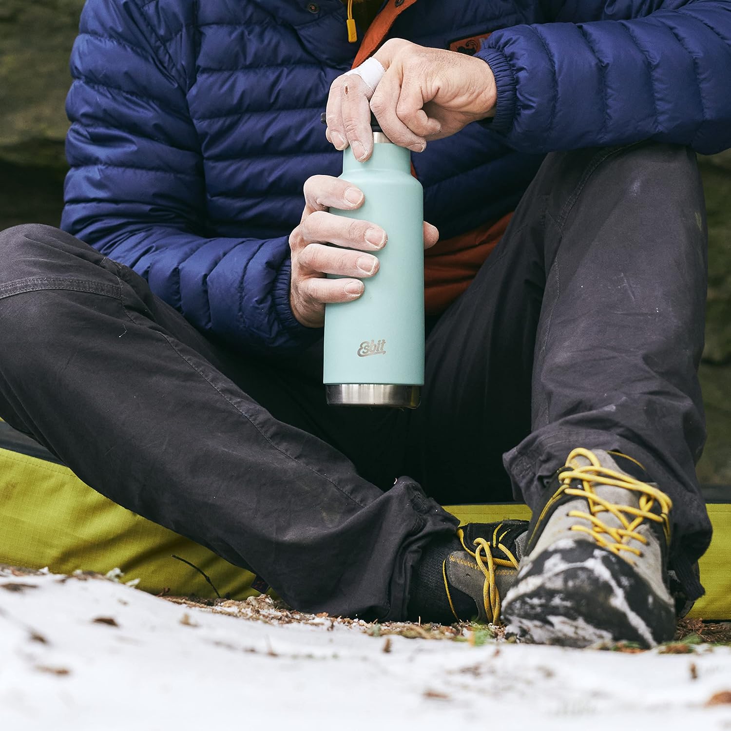 Esbit PICTOR Thermo Trinkflasche Grün bei Pause