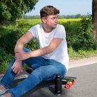 Esbit PICTOR Thermo Trinkflasche Schwarz beim Skaten
