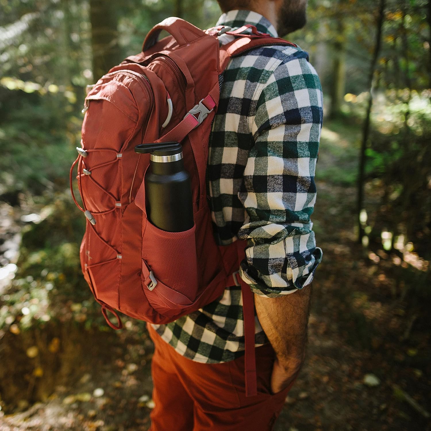 Esbit PICTOR Thermo Trinkflasche Schwarz im Rucksack