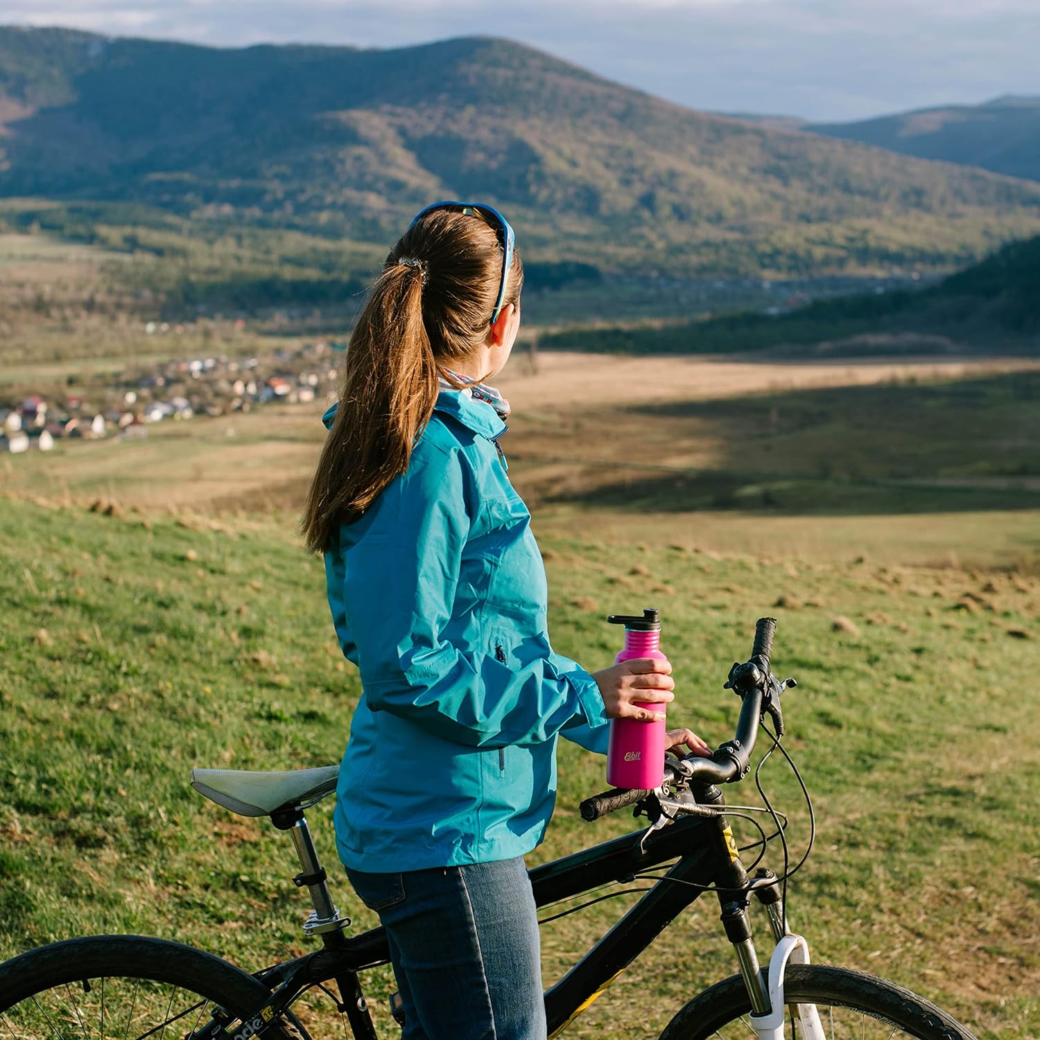 Esbit PICTOR Sportflasche Pink bei Radtour