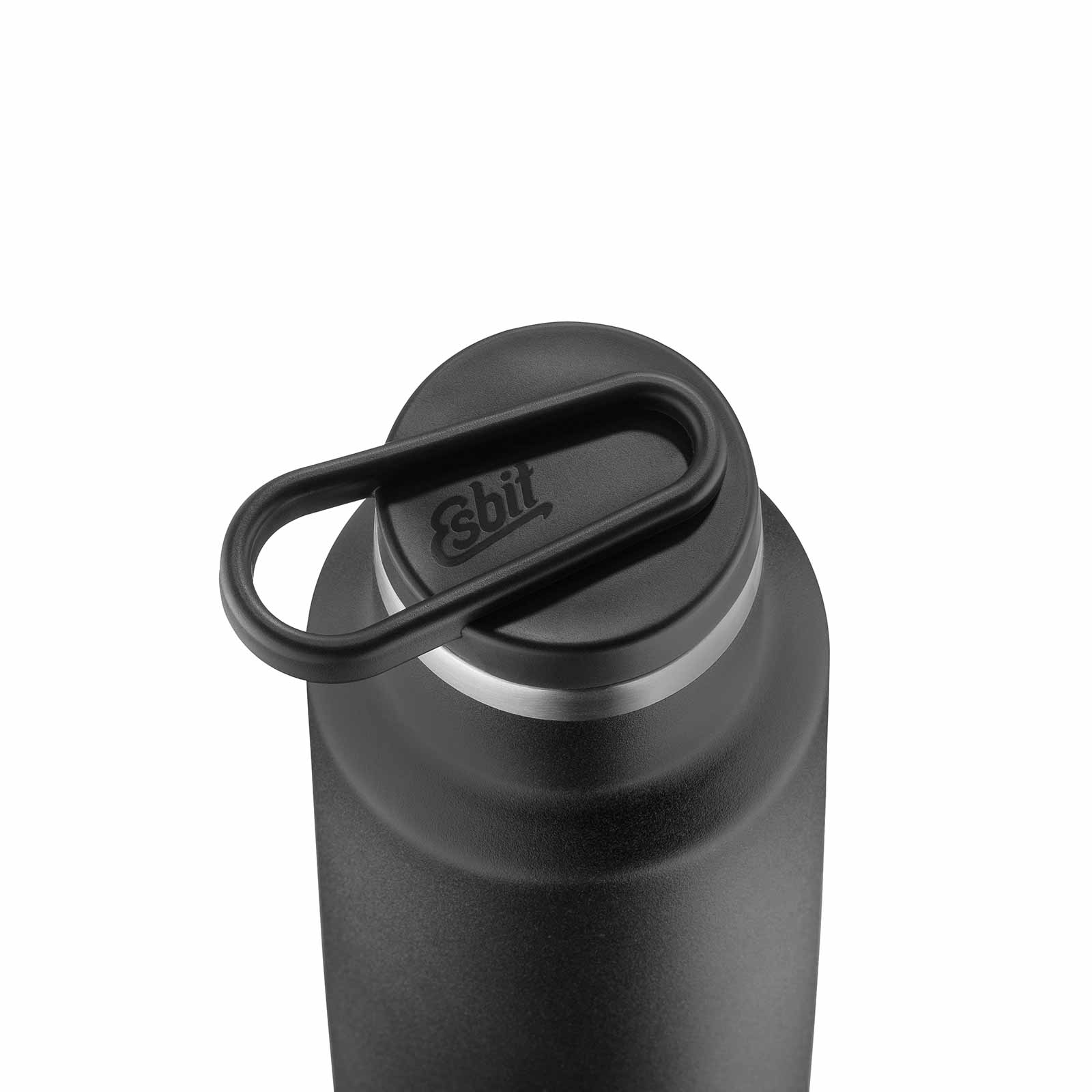 Esbit PICTOR Thermo Trinkflasche Schwarz geöffnet von oben