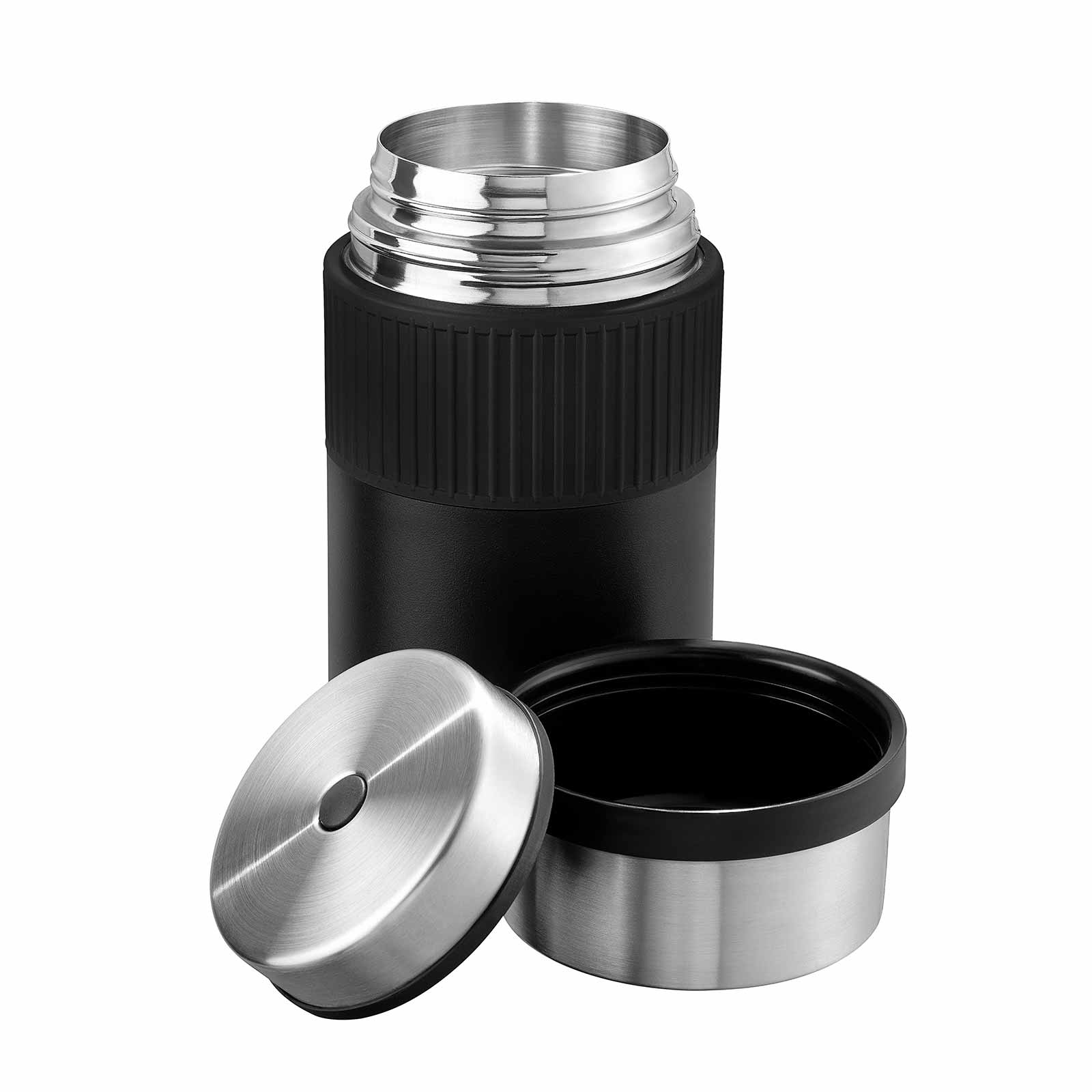 Esbit SCULPTOR Thermobehälter Schwarz 1000 ml mit Manschette mit Deckel und Verschluss