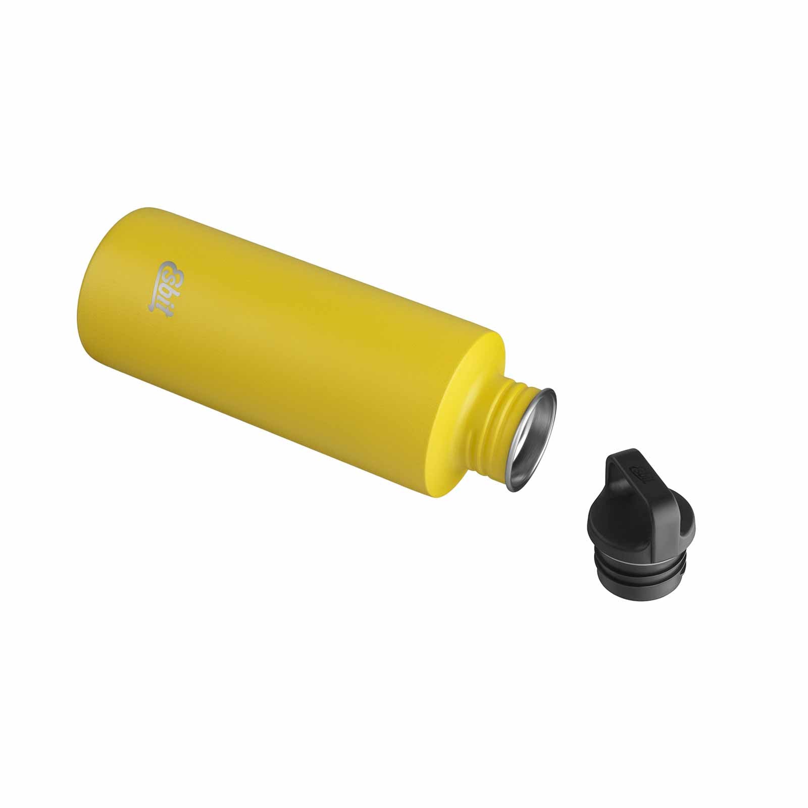 Esbit SCULPTOR Edelstahl Trinkflasche Gelb liegend mit Verschluss