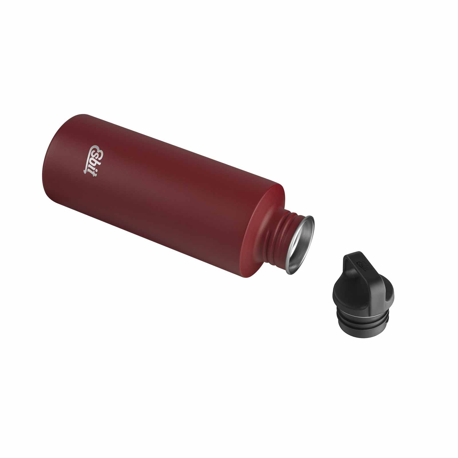 Esbit SCULPTOR Edelstahl Trinkflasche Rot liegend mit Verschluss
