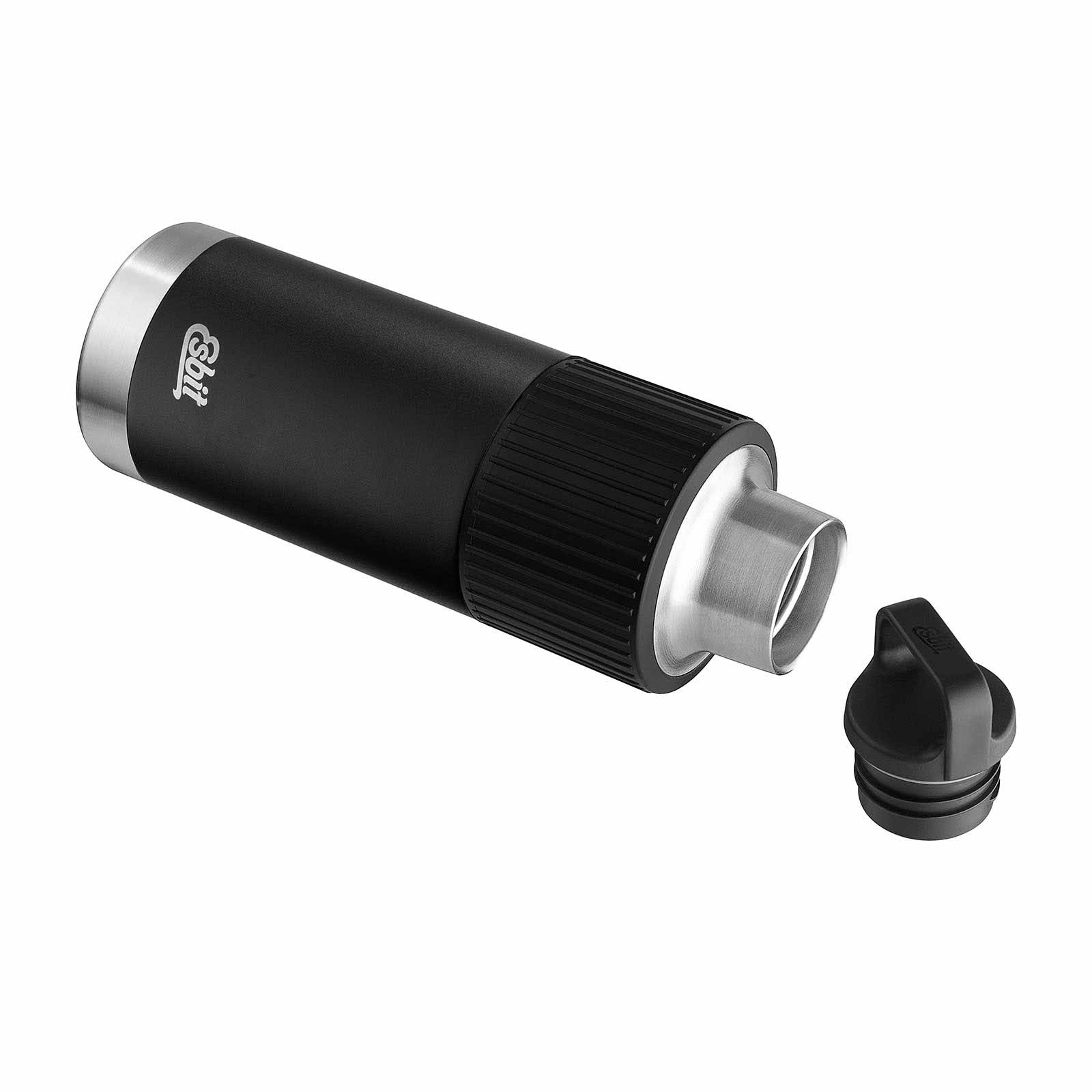 Esbit SCULPTOR Thermo Trinkflasche Schwarz 1000 ml liegend