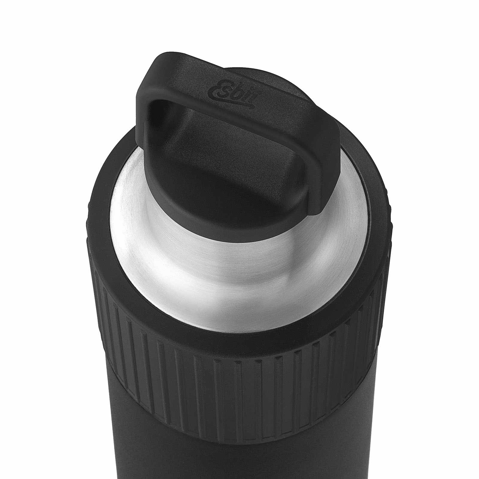Esbit SCULPTOR Thermo Trinkflasche Schwarz 1000 ml von oben