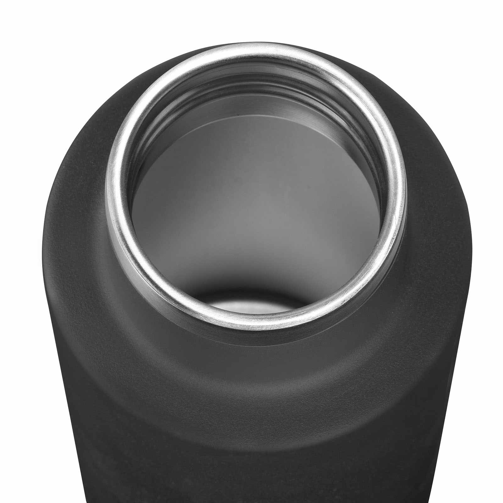 Esbit SCULPTOR Thermo Trinkflasche Schwarz geöffnet von oben