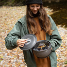 Esbit Outdoor Kochset Aluminium 2350 ml im Aufbau