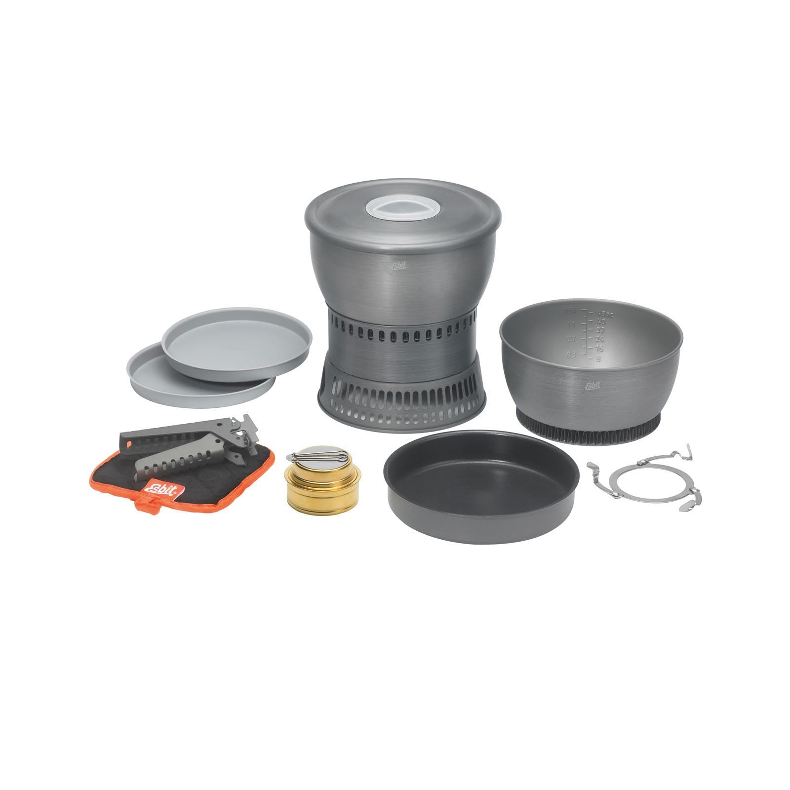 Esbit Outdoor Kochset aus Aluminium 2350 ml mit Zubehör