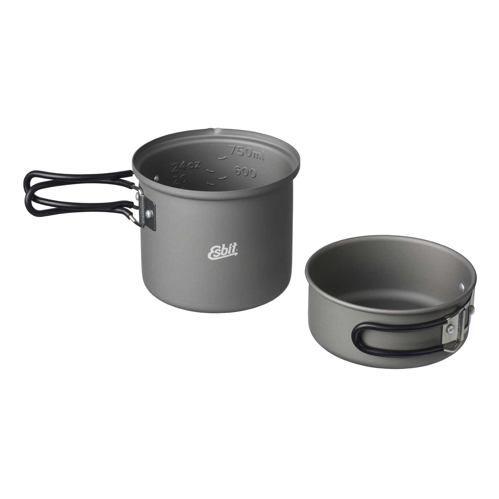 Esbit Camping Topfset aus Aluminium 1000 ml Mit zweitem Camping Topfset