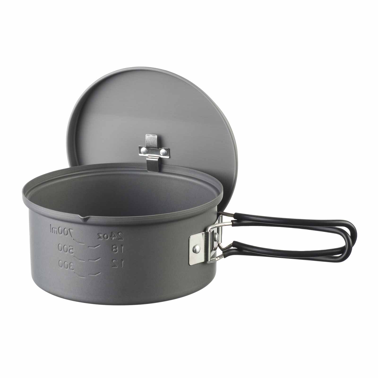 Esbit Camping Topf aus Aluminium 1100 ml Deckelaufhaengung