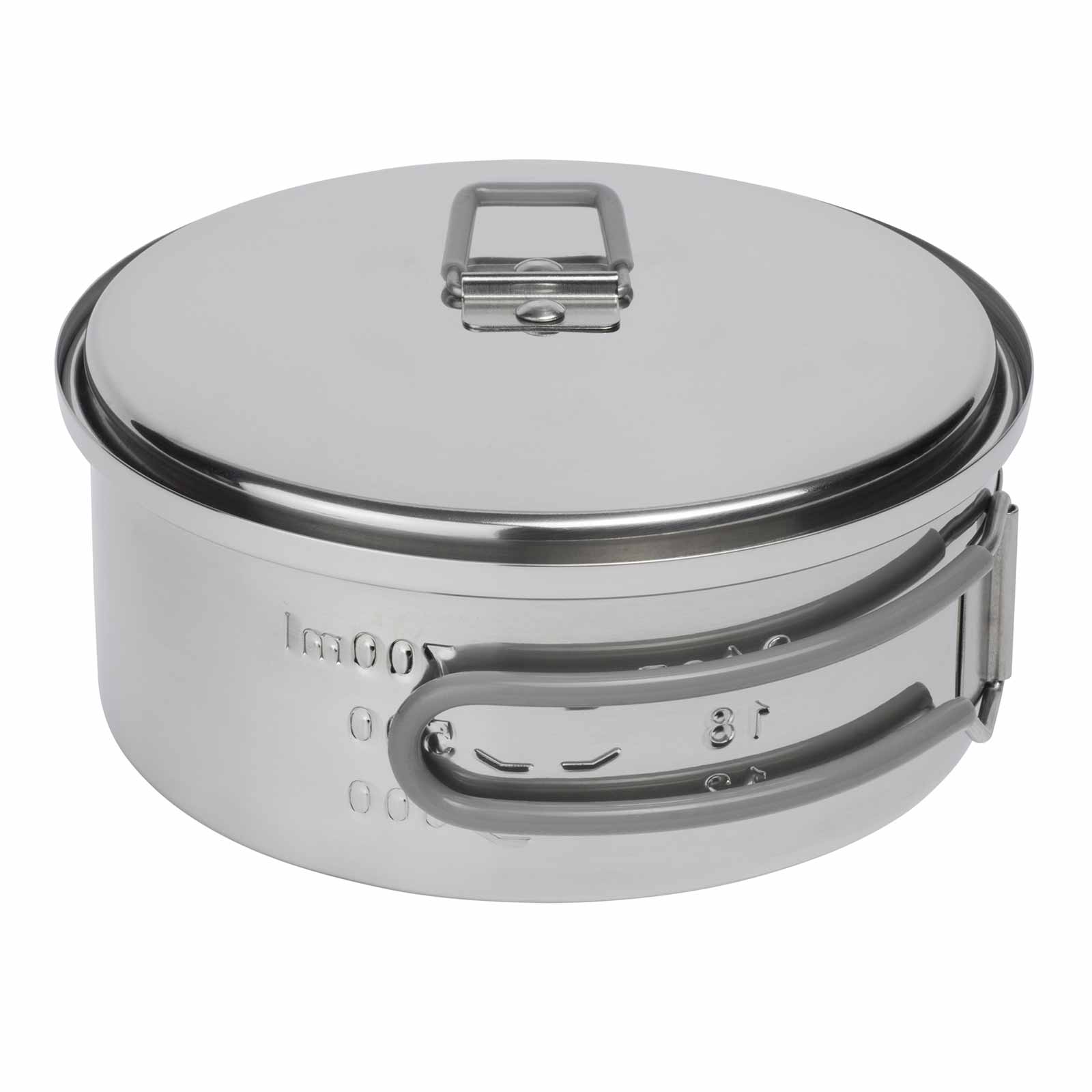 Esbit Camping Topf aus Edelstahl 1100 ml Zusammengestellt