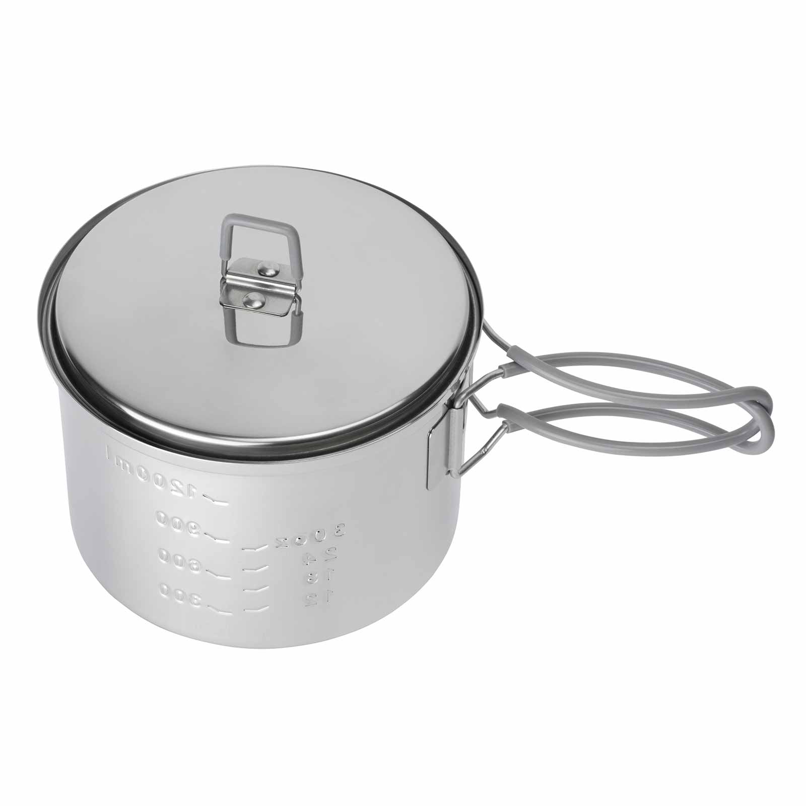 Esbit Camping Topf aus Edelstahl 1600 ml Draufsicht