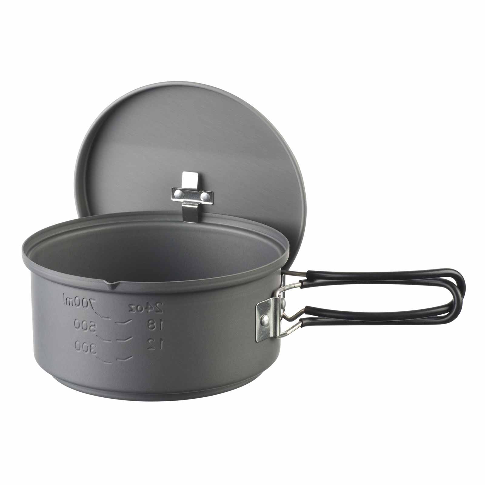 Esbit Camping Kochset aus Aluminium 1000 ml Deckelaufhängung