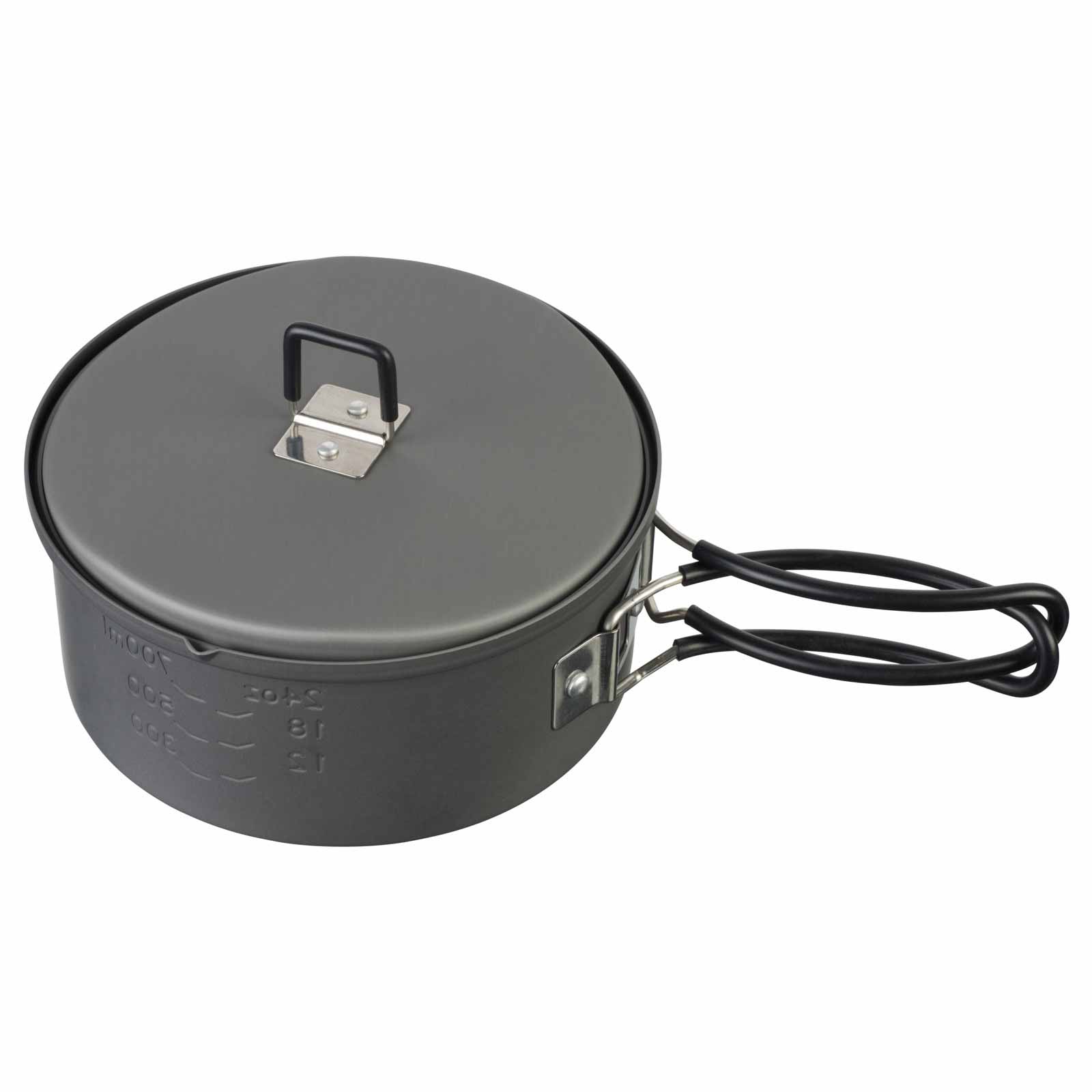 Esbit Camping Kochset aus Aluminium 1000 ml Draufsicht