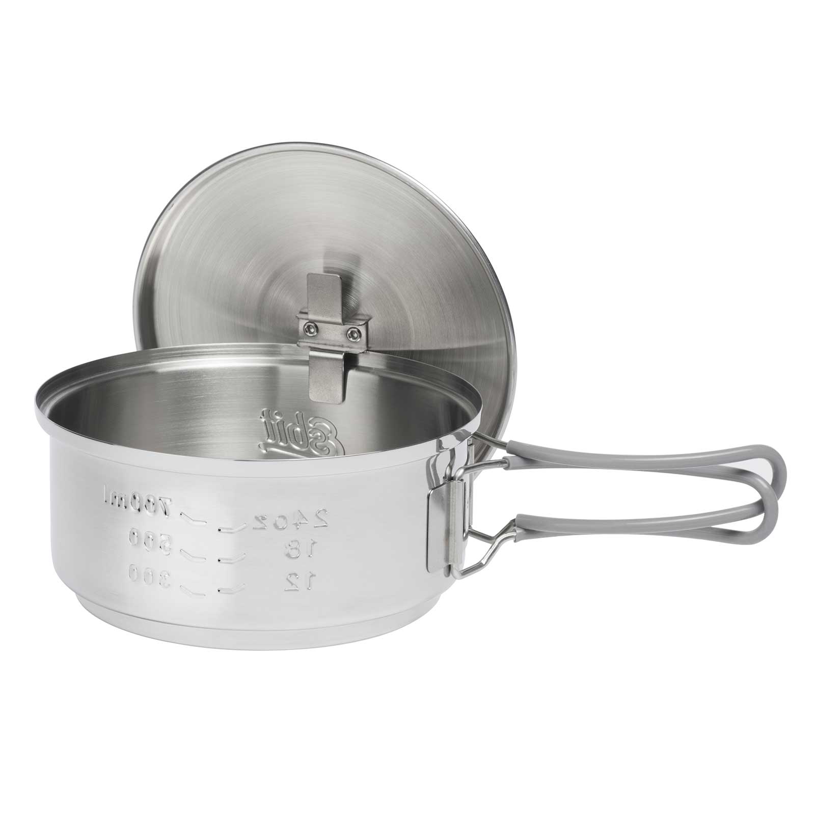 Esbit Camping Kochset aus Edelstahl 1000 ml Deckelaufhängung