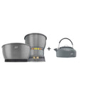 Esbit Bundle-Artikel Campingkocher Set  bestehend aus Spirituskochset mit Wärmetauscher CS2350WN und Wasserkessel WK600HA