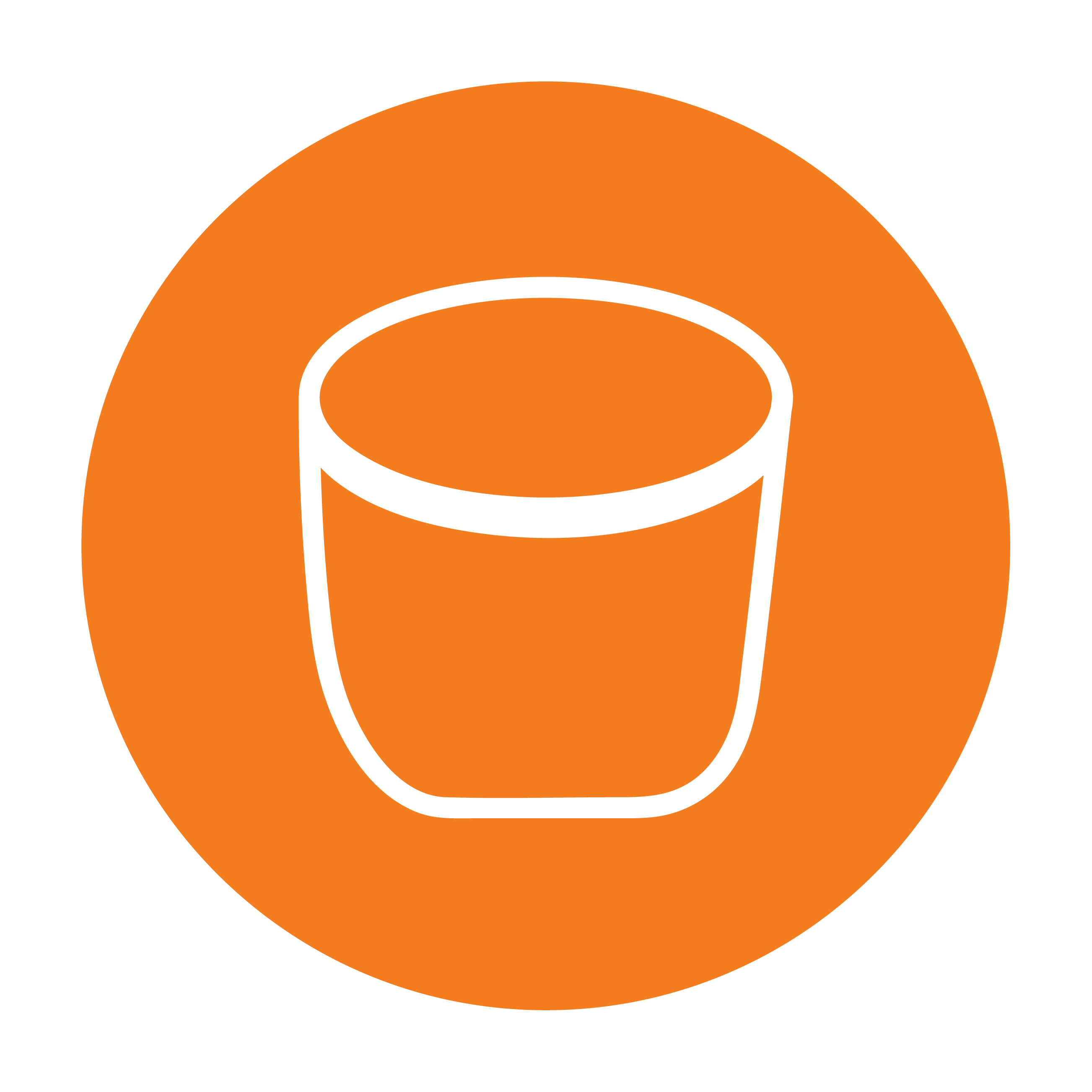 Esbit Icon in Orange zeigt einen Trinkbecher als Piktogramm.