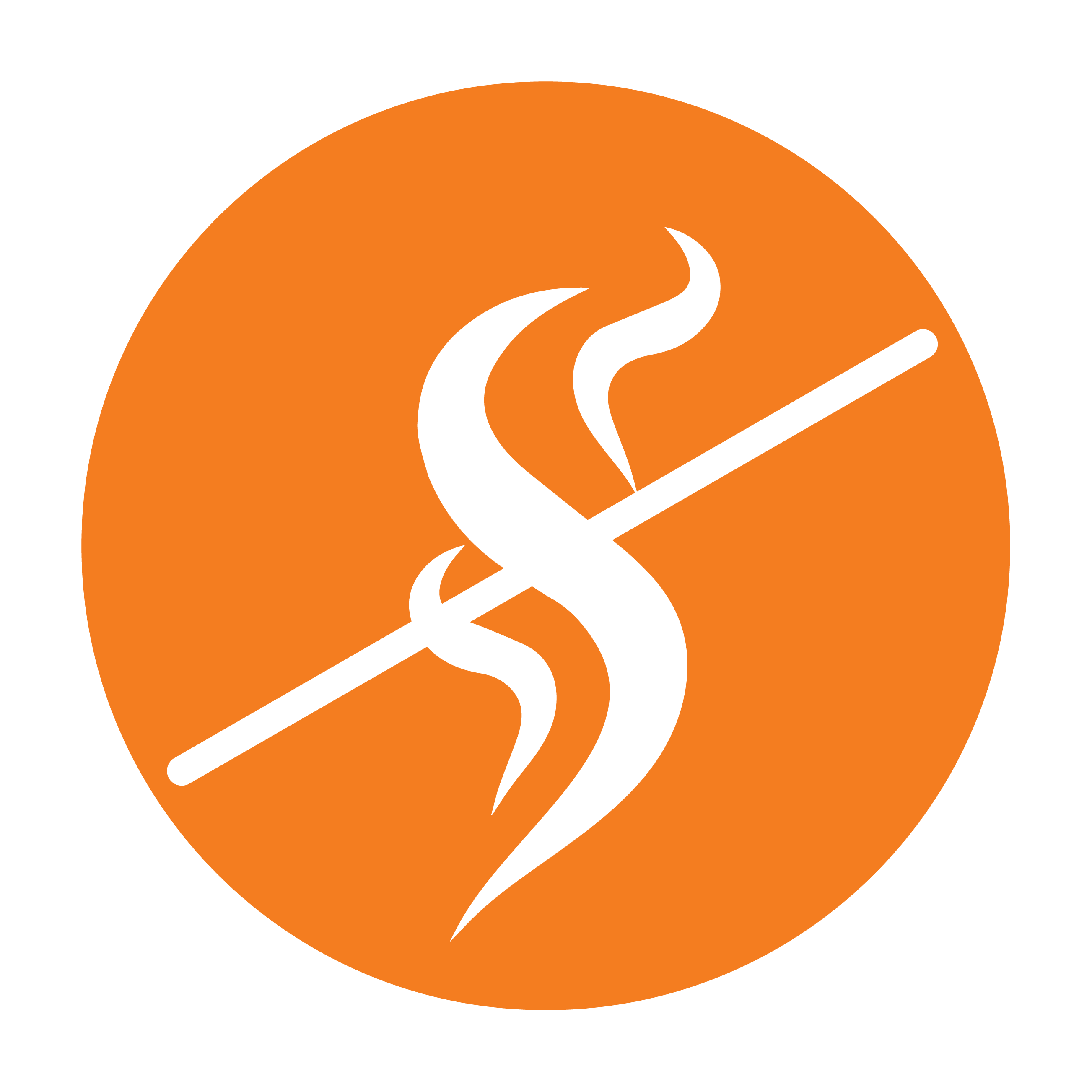Esbit Icon in Orange zeigt Rauch, der durchgestrichen ist, als Piktogramm.