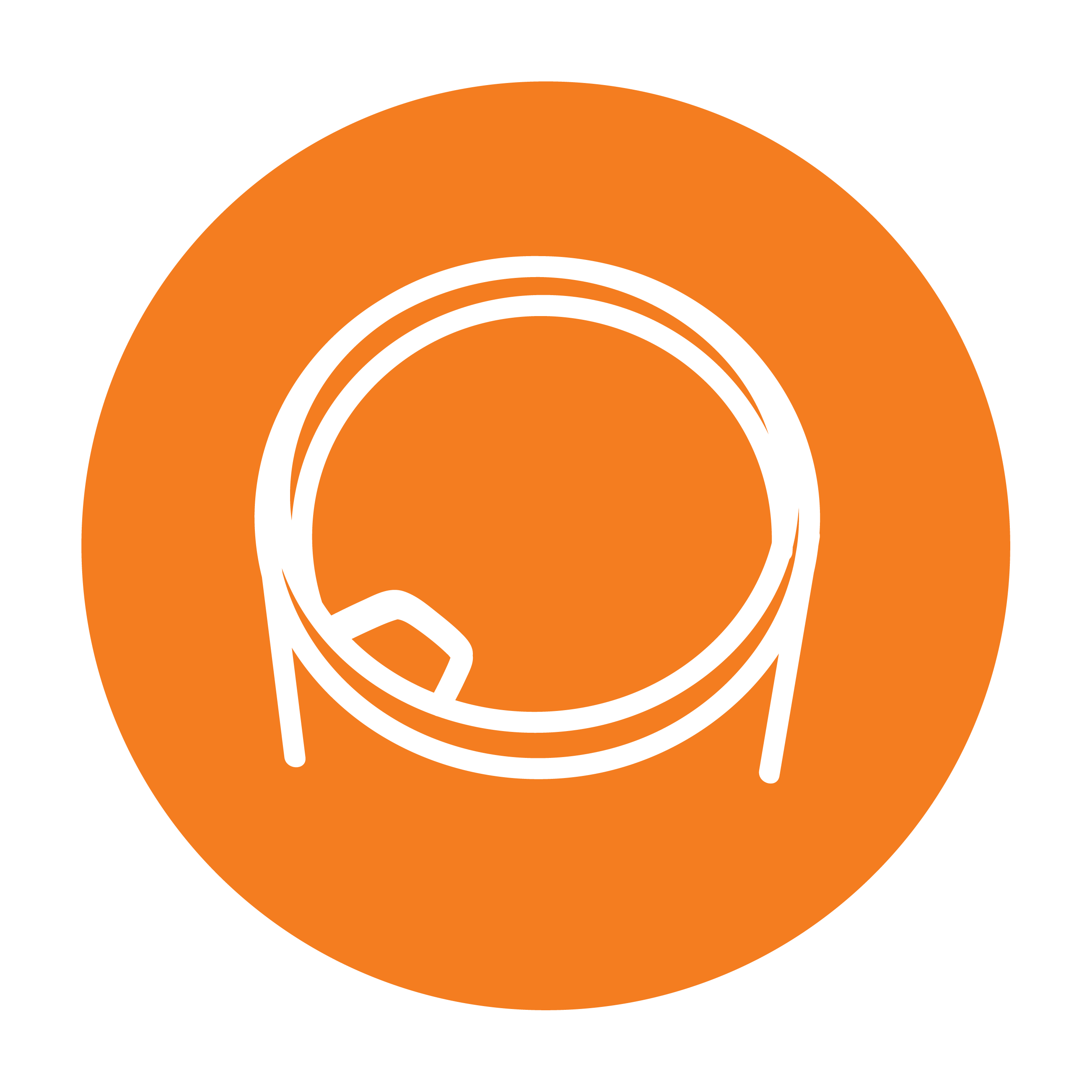 Esbit Icon in Orange zeigt den Steckverschluss vom MAJORIS Kaffeebecher als Piktogramm.