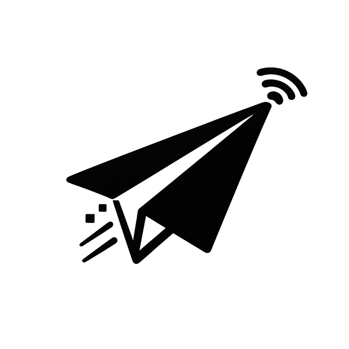 Icon mit Papierflieger