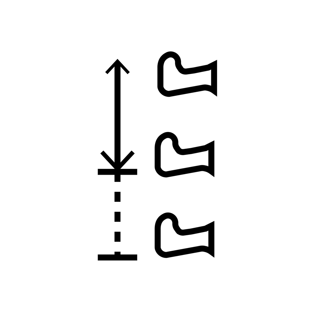 Esbit Icon in Schwarz zeigt, dass der Holzkohlegrill höhenverstellbar ist.