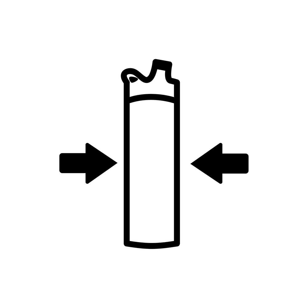 Esbit Icon in Schwarz zeigt schmales Format von MAJORIS Sportflaschen. 