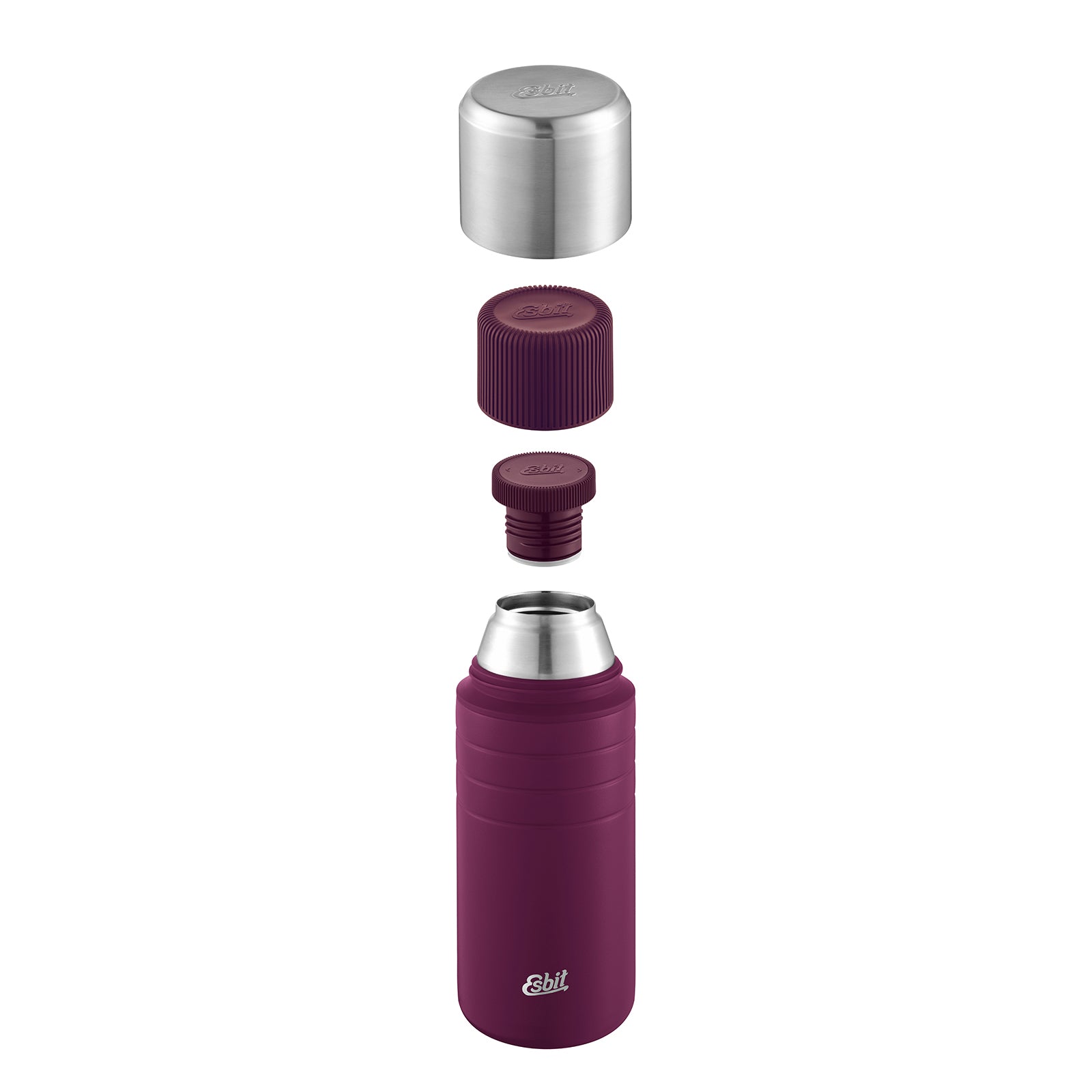 Esbit MAJORIS Isolierflasche Berry schwebend Deckel und Verschluss