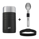 Esbit bundle comprising a MAJORIS thermos flask and cutlery set in black