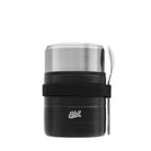 Esbit bundle comprising a MAJORIS thermal container and cutlery set, assembled in black