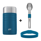 Esbit bundle comprising a MAJORIS thermos flask and cutlery set in blue
