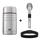 Esbit bundle comprising a MAJORIS thermos flask and a stainless steel cutlery set