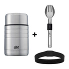 Esbit bundle comprising a MAJORIS thermos flask and a stainless steel cutlery set