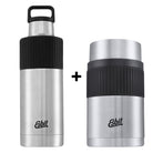 Esbit bundle item: Meal Prep Set comprising a SCULPTOR water bottle and a stainless steel Food Jug